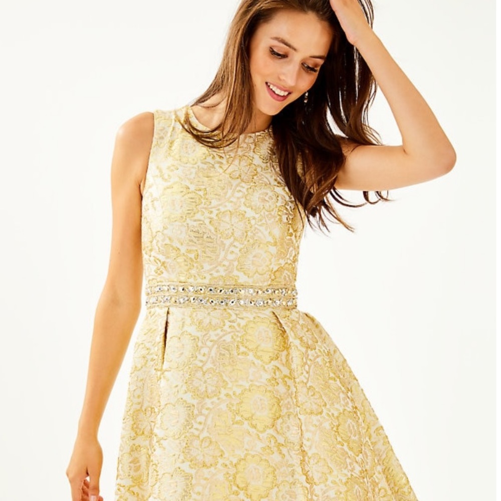 Gold lily dress- Nwt